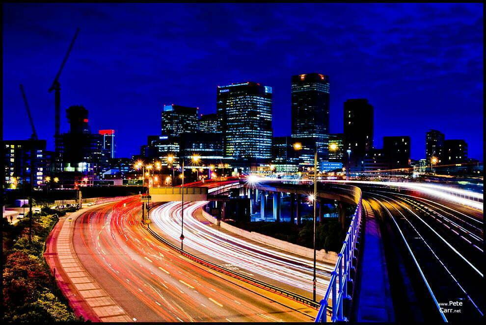 Canary Wharf at dusk