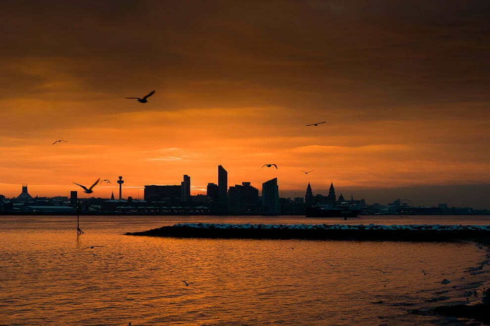 Sunrise over the Mersey