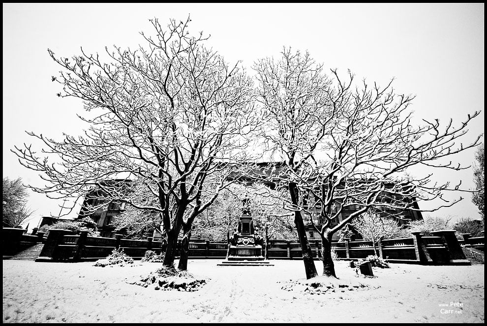St Georges Hall in the snow