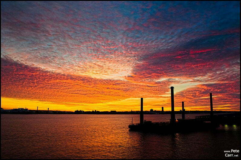 Sunset over the Mersey