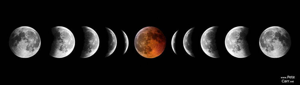 A total eclipse of the moon