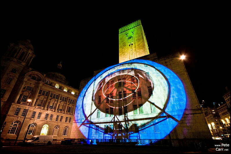 Visual display on Mersey Tunnel Air Vent