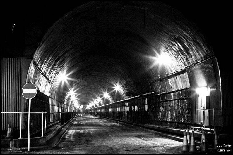 Disused Mersey Tunnel road
